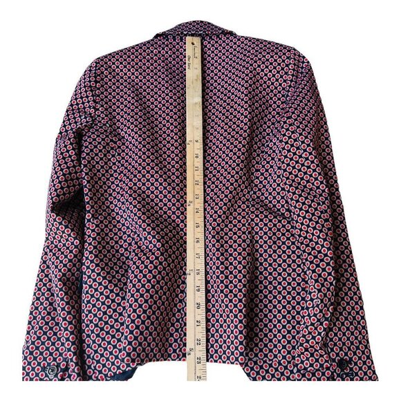 Michael Michael Kors Blazer Jacket Lined Pockets Red Dots Print Women's Sz 8 EUC - Picture 6 of 11